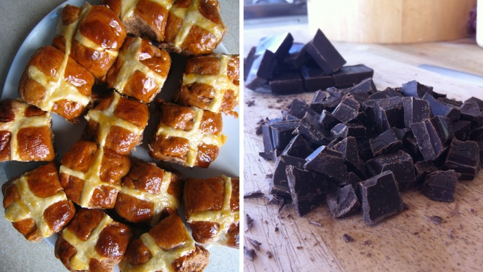 Chocolate hot cross bun recipe