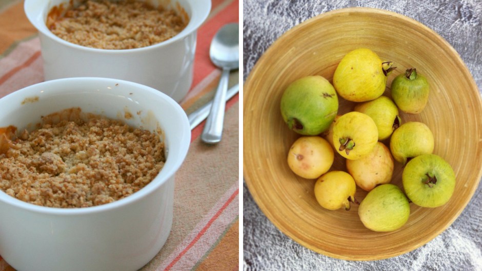 Guava crumble recipe.