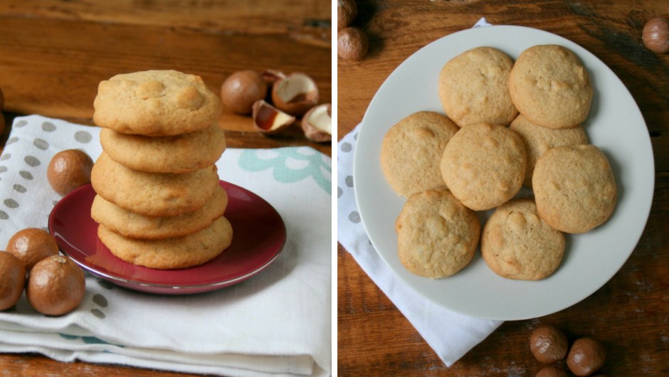 Macadamia cookies with honey.