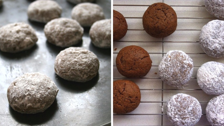 Christmas cookies with cinnamon and dark chocolate.