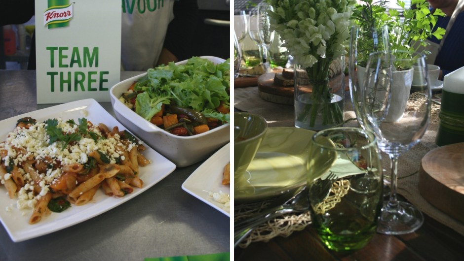 Easy pasta recipe with sun dried tomatoes, butternut and spinach.