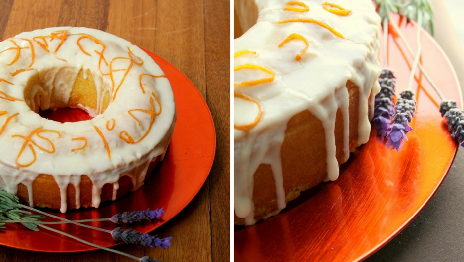 Orange and lavender cake recipe.