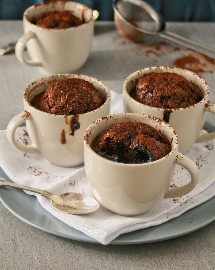 Easy saucy chocolate and coconut puddings. 