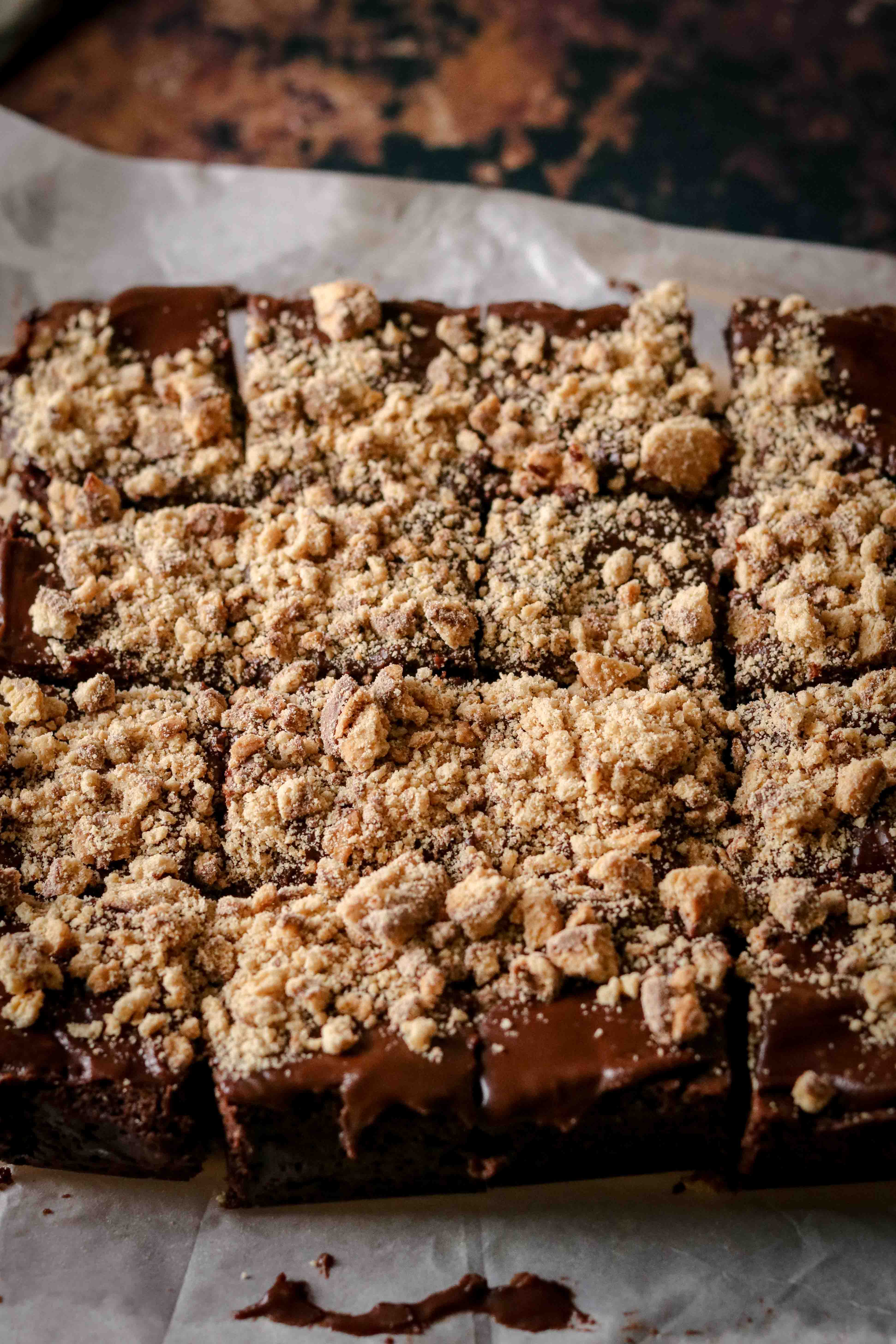 Iced cappuccino crunch brownies