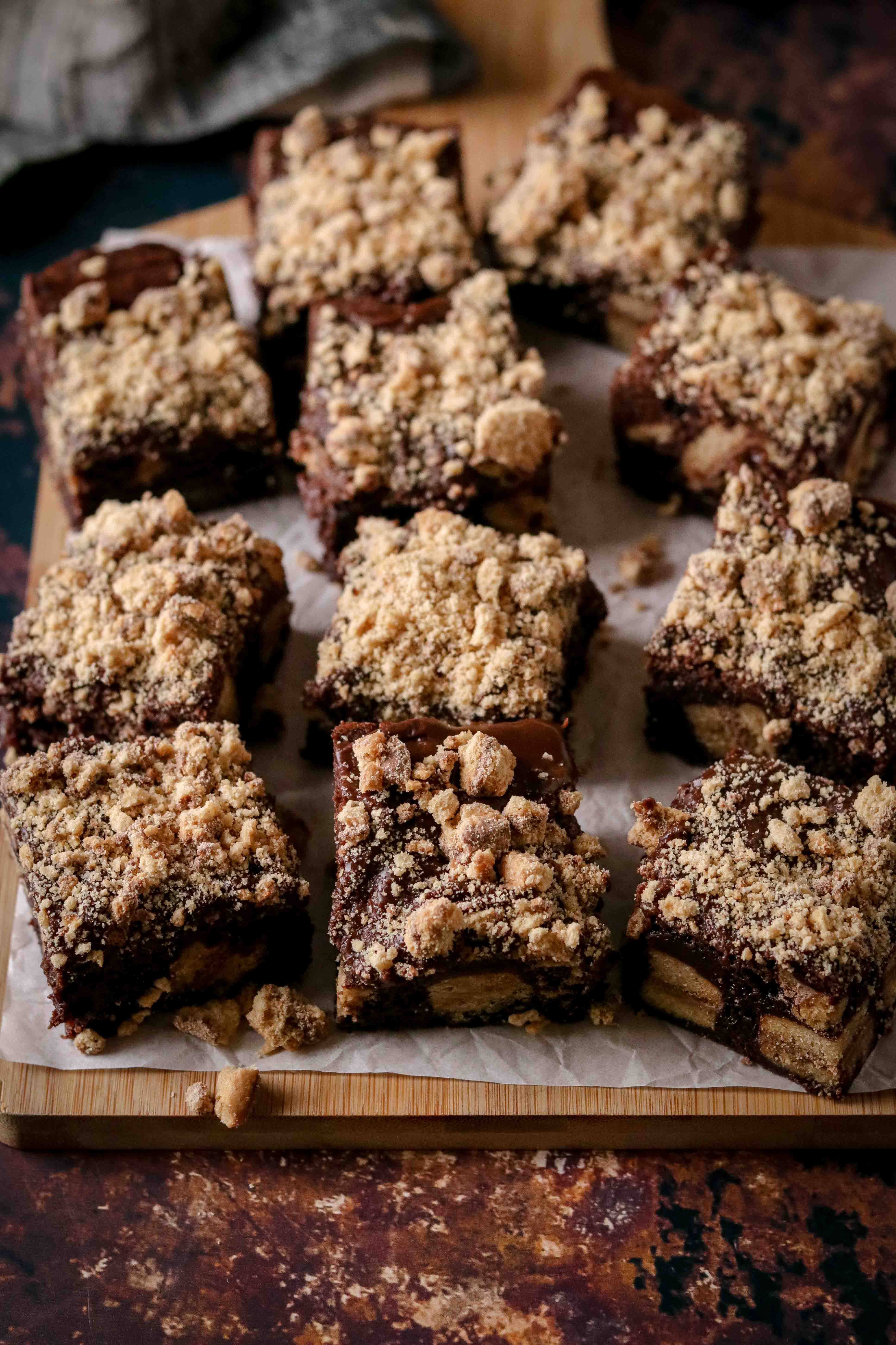 Iced cappuccino crunch brownies