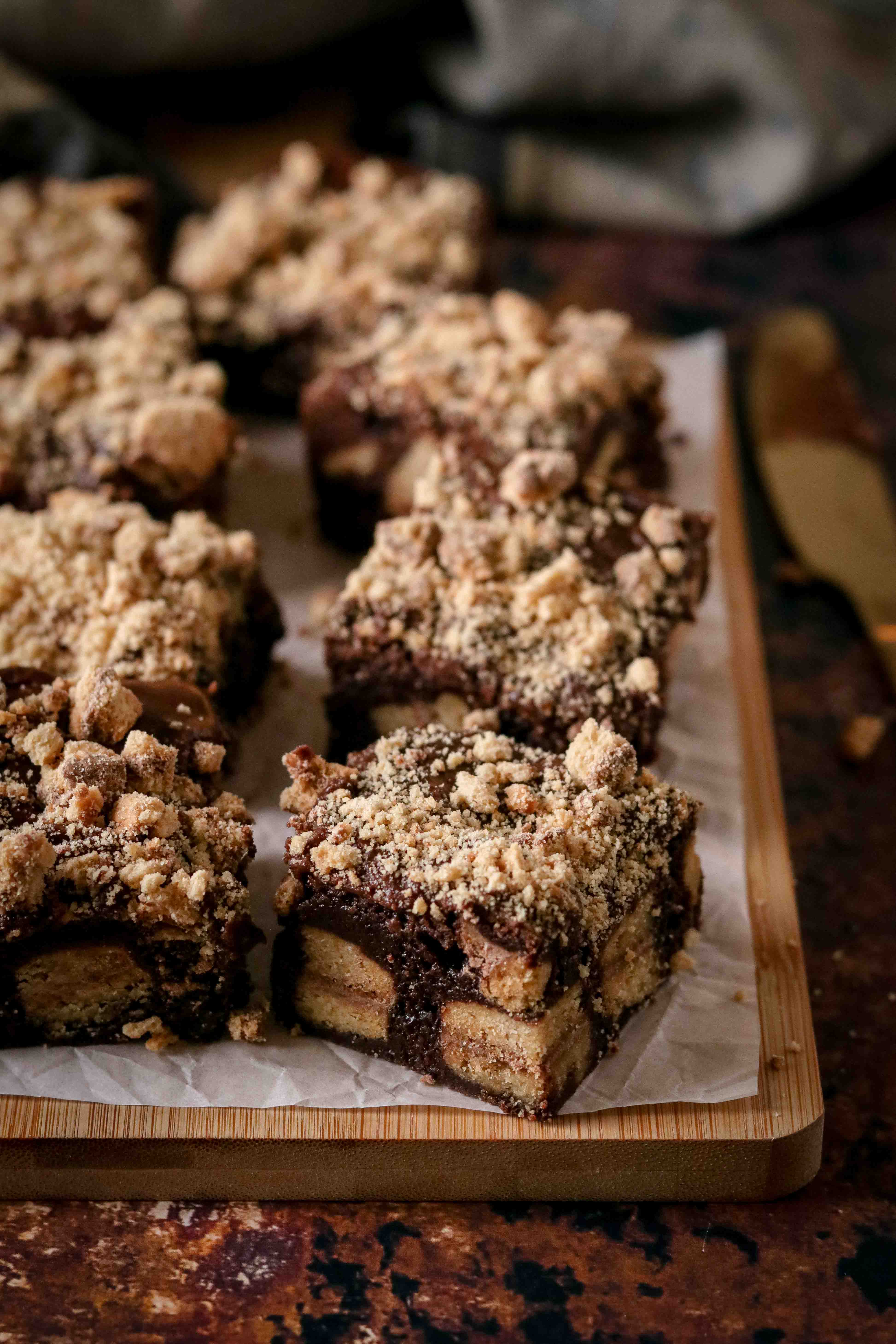Iced cappuccino crunch brownies