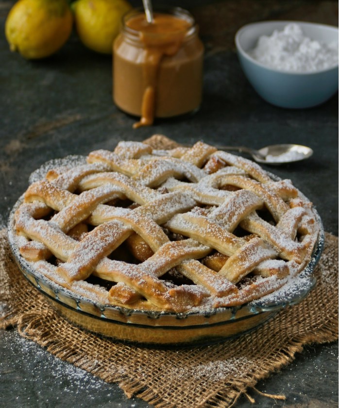 Apple pie with lattice crust
