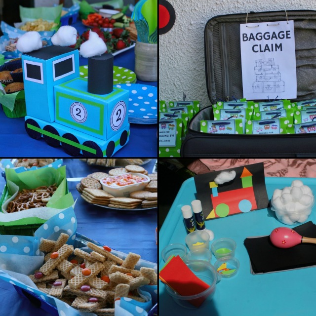 Food and decor ideas for a train party.