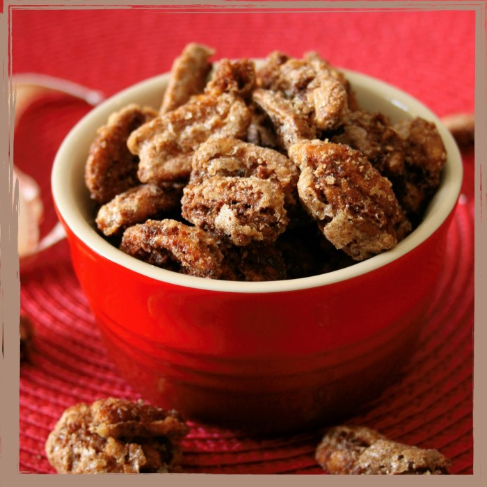 Edible Christmas gifts. Spiced caramelised pecan nuts.