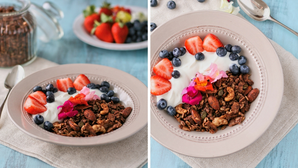 Sugar free chocolate granola recipe