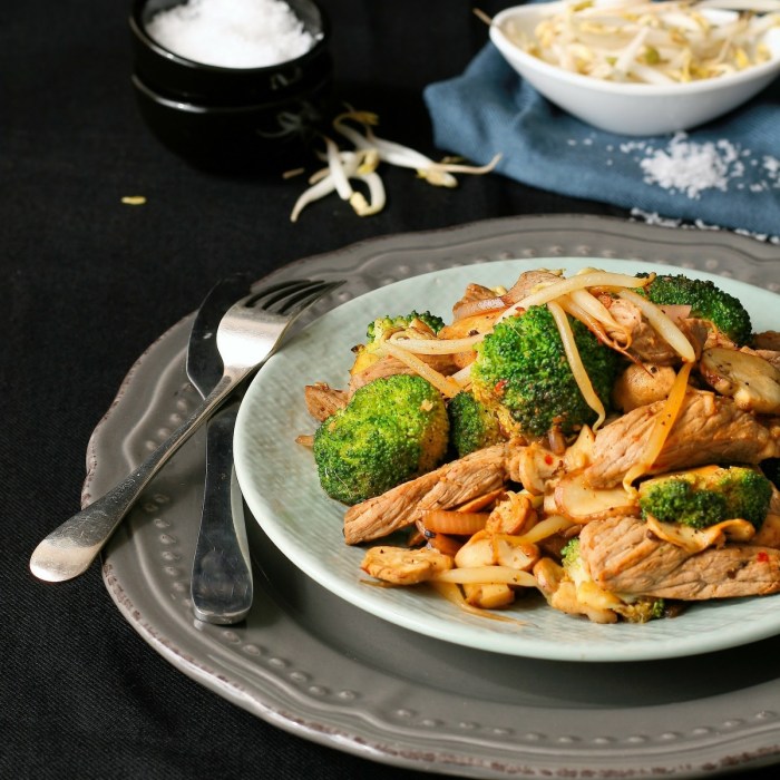 Stir fry Beef and veggie stir fry with chilli, garlic and ginger.