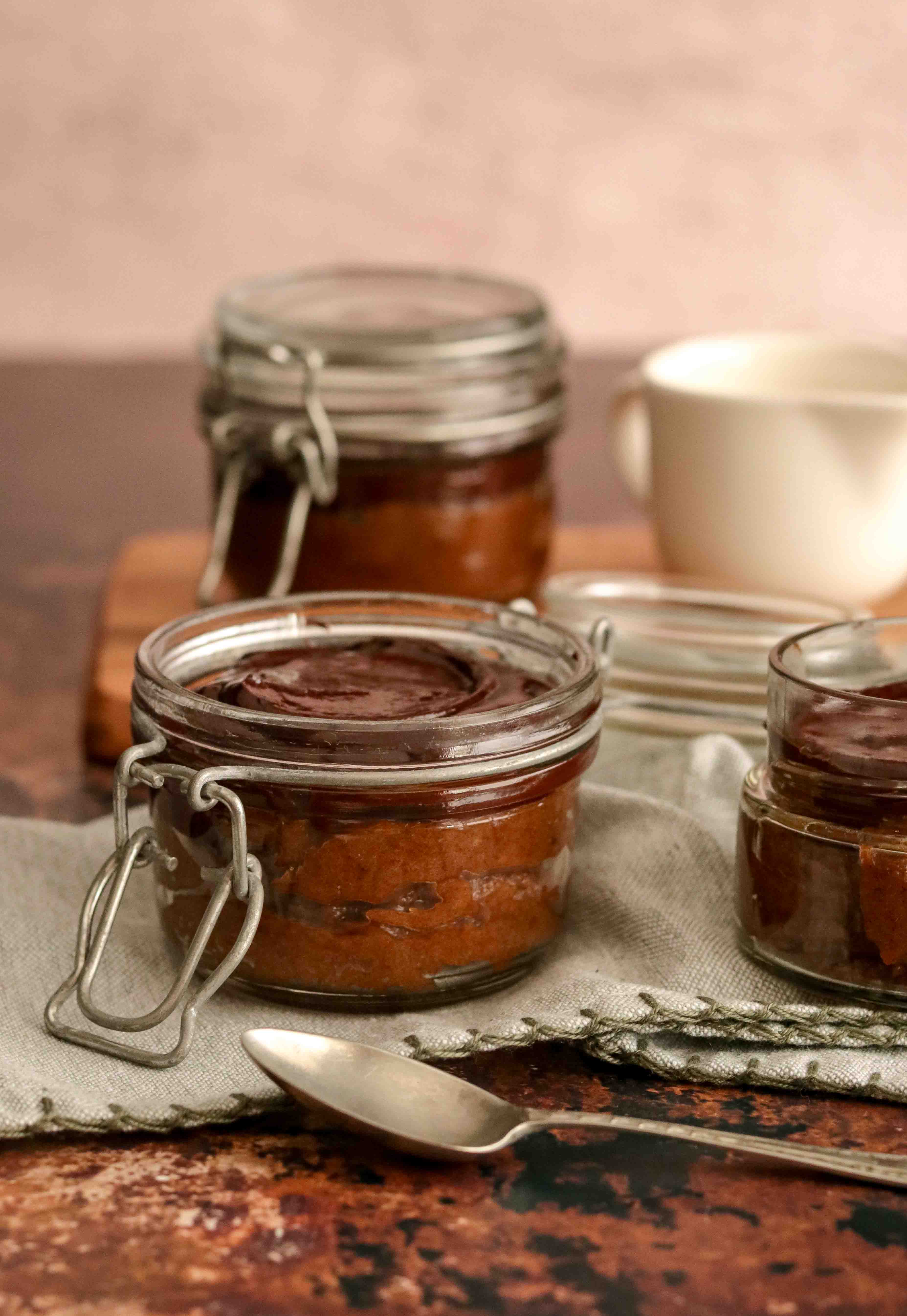 Date caramel with chocolate ganache