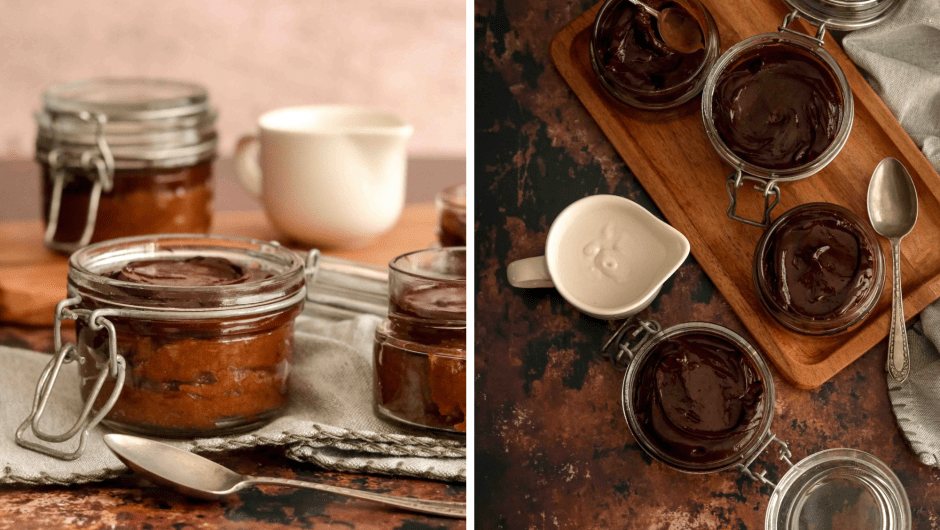 Pots of date caramel