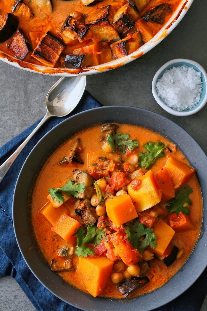 Thai vegetable curry with butternut