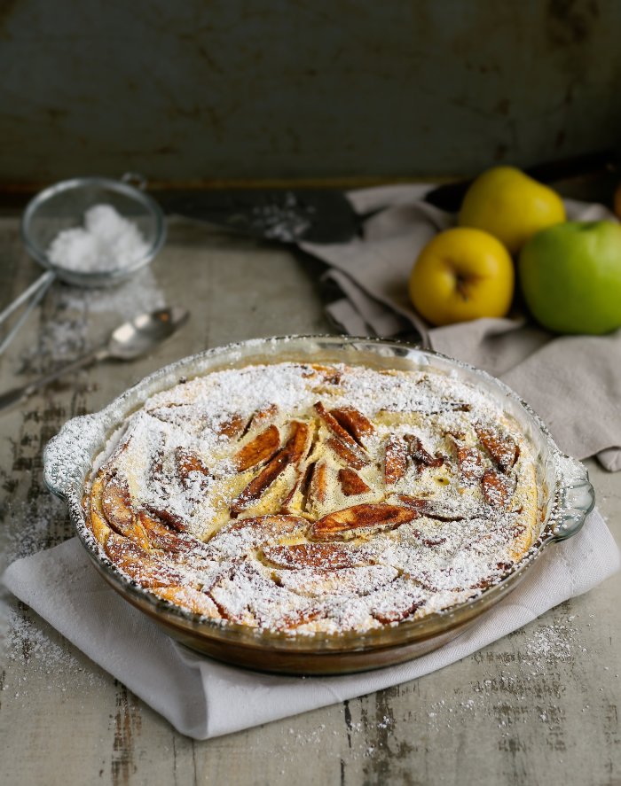 Easy French clafoutis recipe with apples