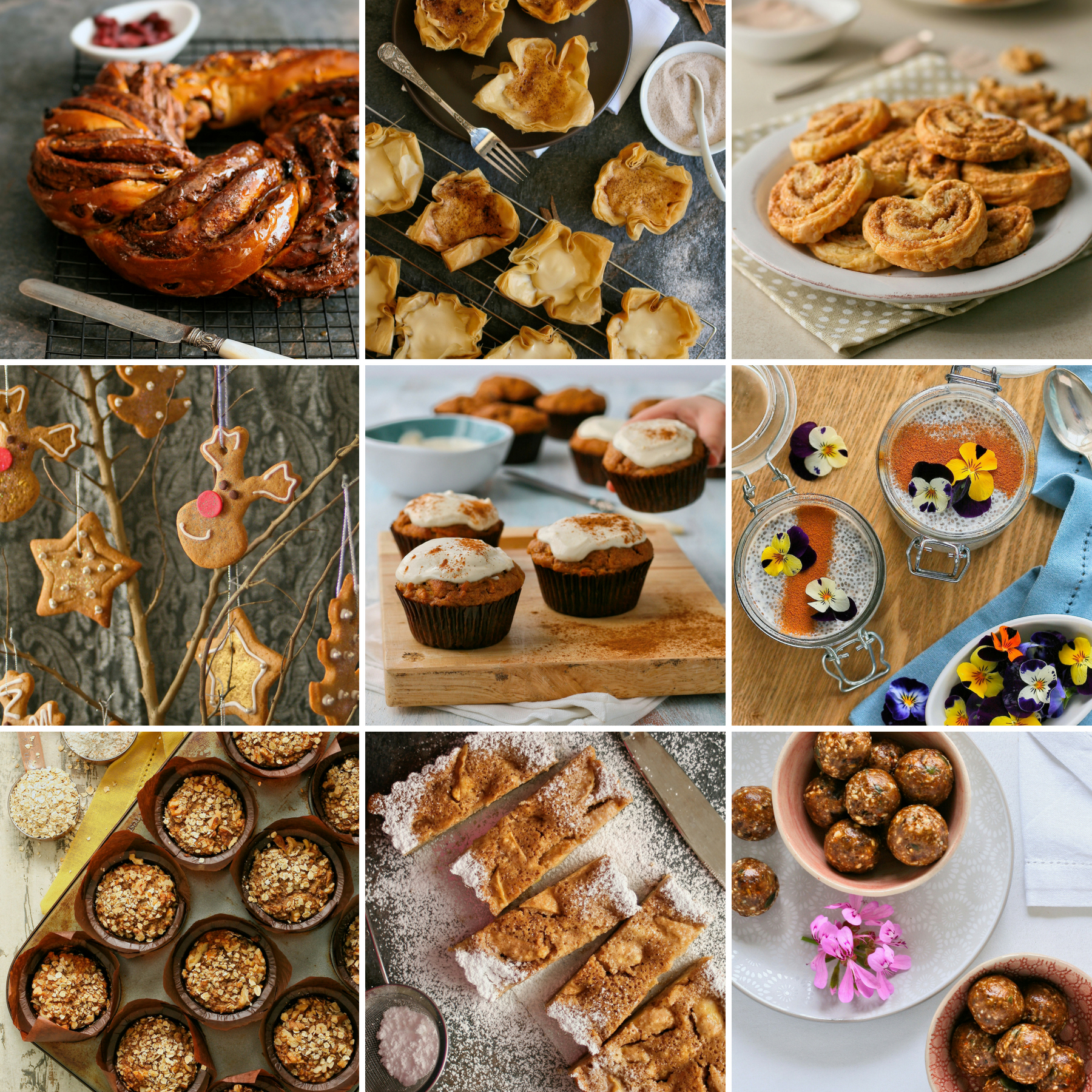 Round of sweet cinnamon recipes. 