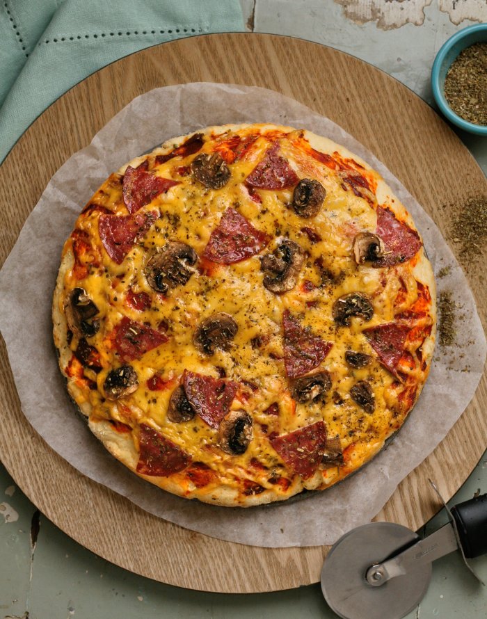 Pizza recipe with scone dough base