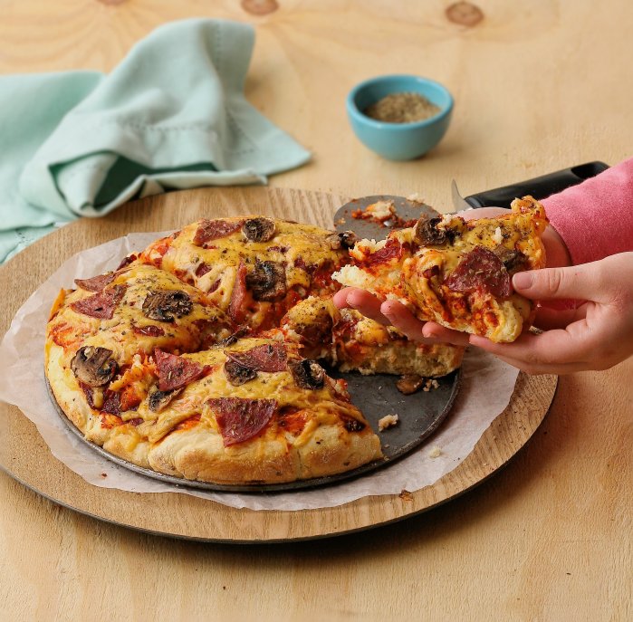Pizza recipe with scone dough base