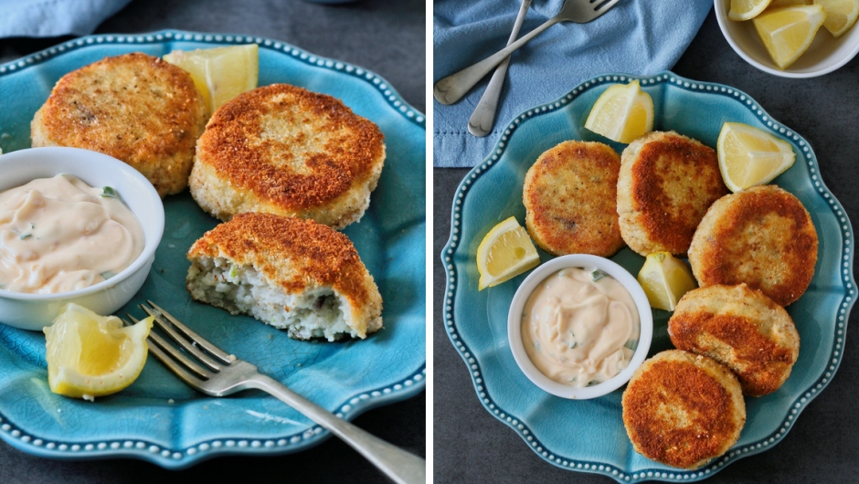 Fish cakes with lime and coconut