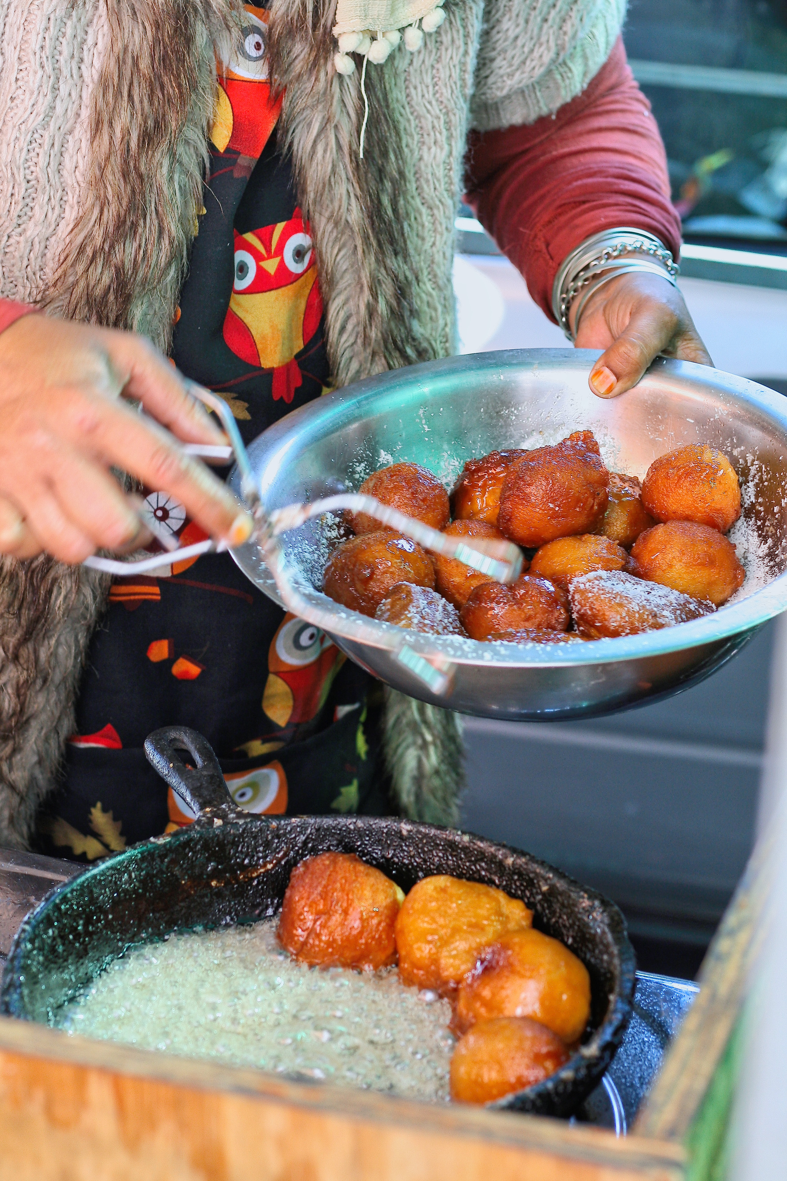 Street food koeksisters in the Bo Kaap.