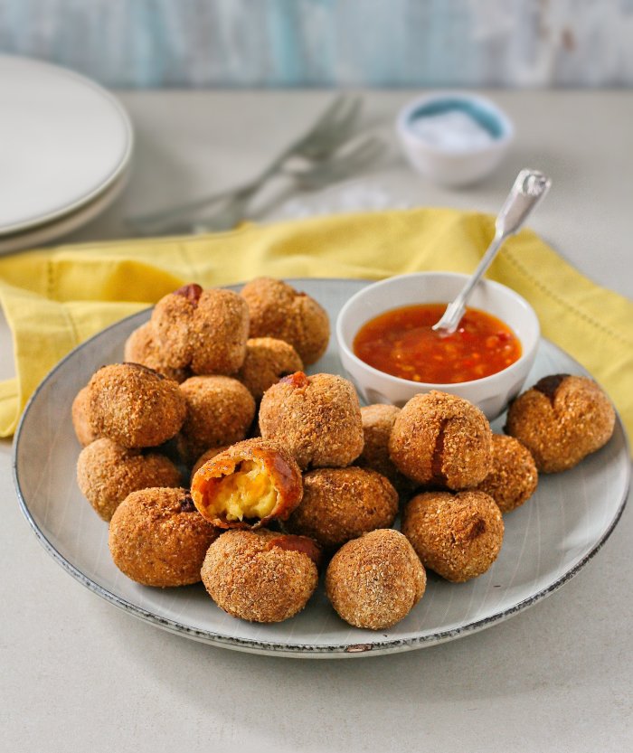 Cheese croquettes with sweet chilli sauce