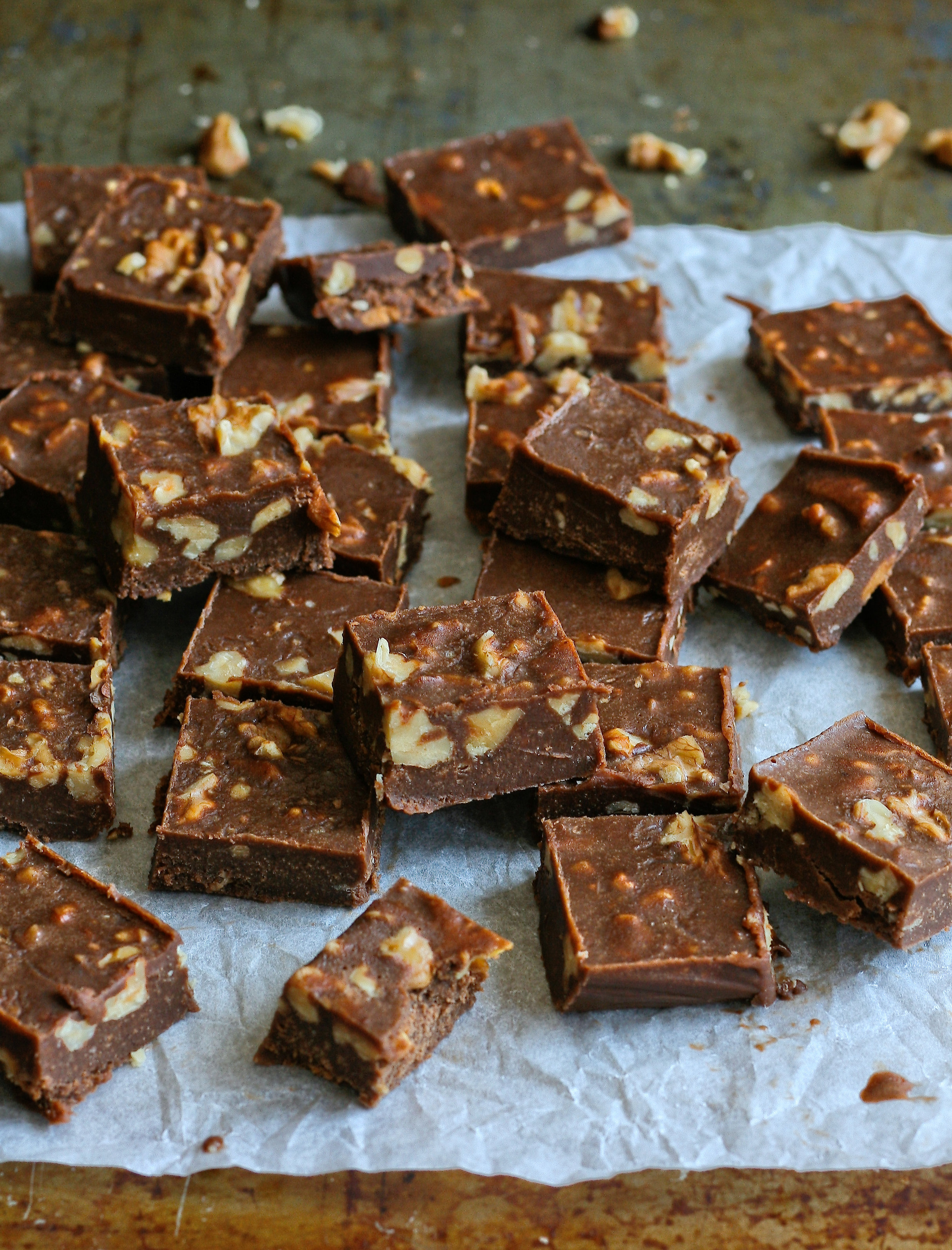 Peanut butter and walnut fudge recipe. 