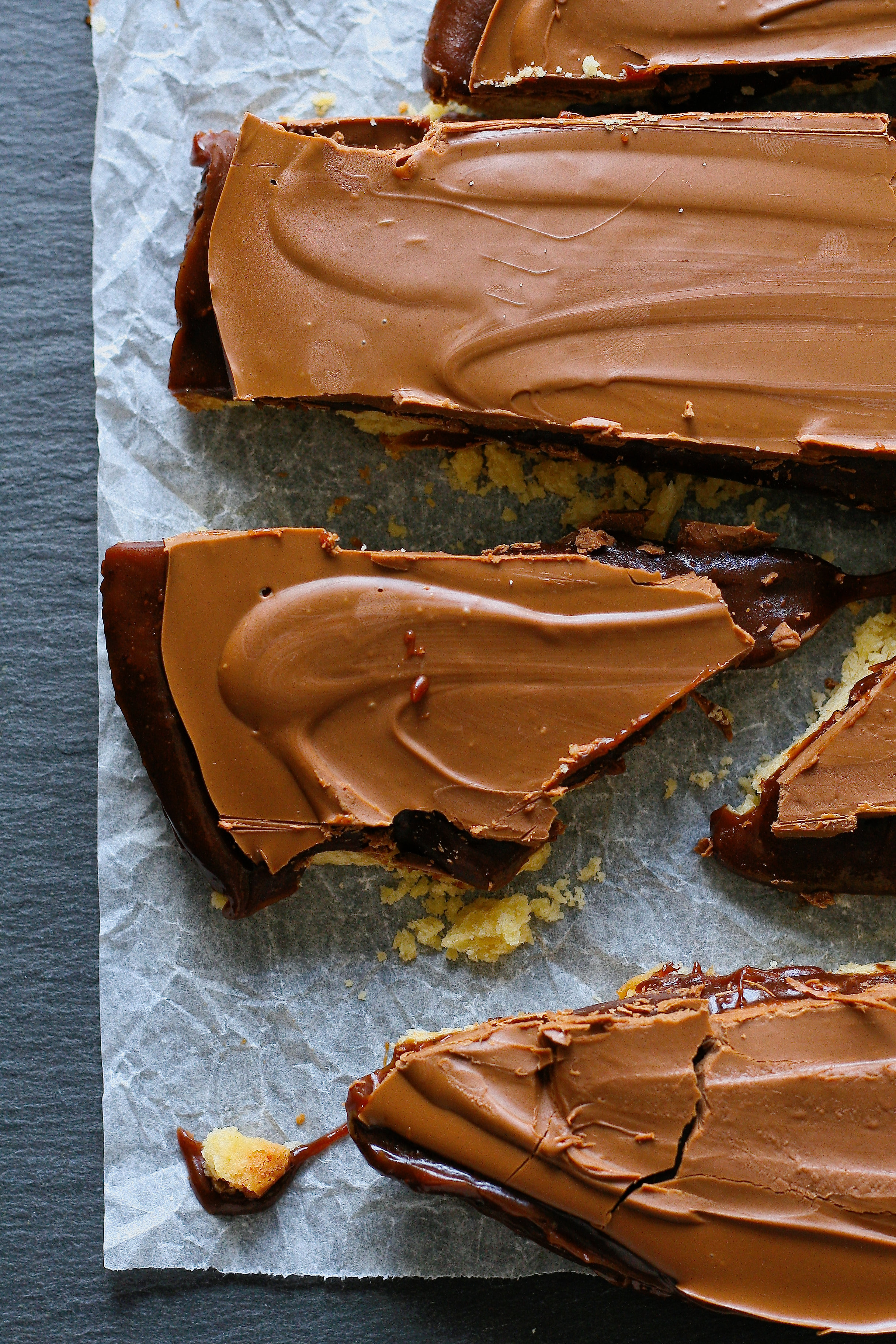 Coffee chocolate millionaire shortbread recipe.