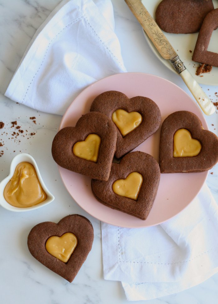 Chocolate Valentine's cookies