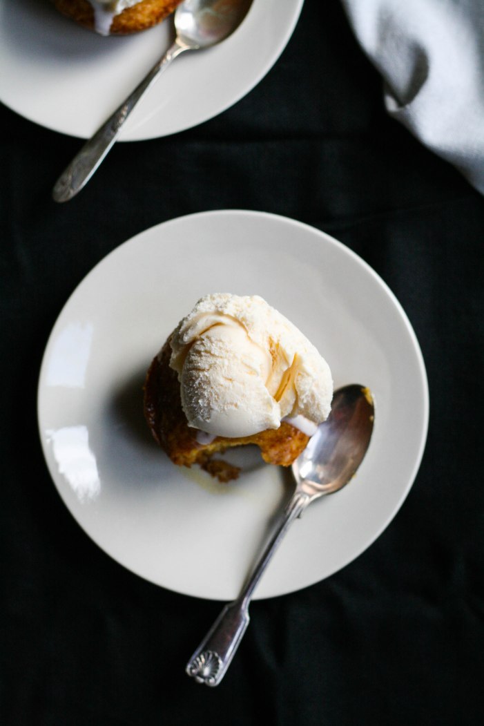 Mini malva puddings with marmalade