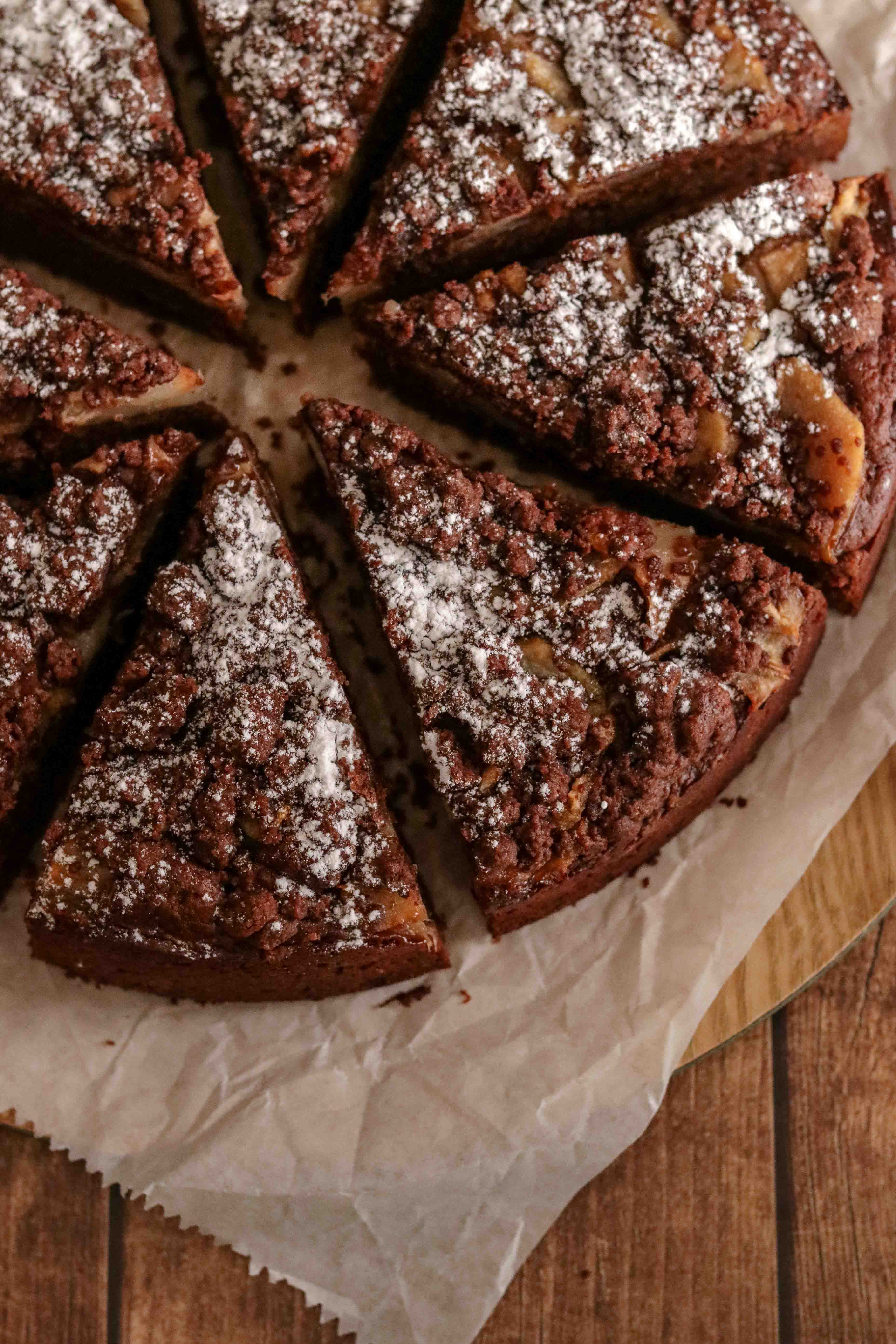 Chocolate and pear cake image and recipe