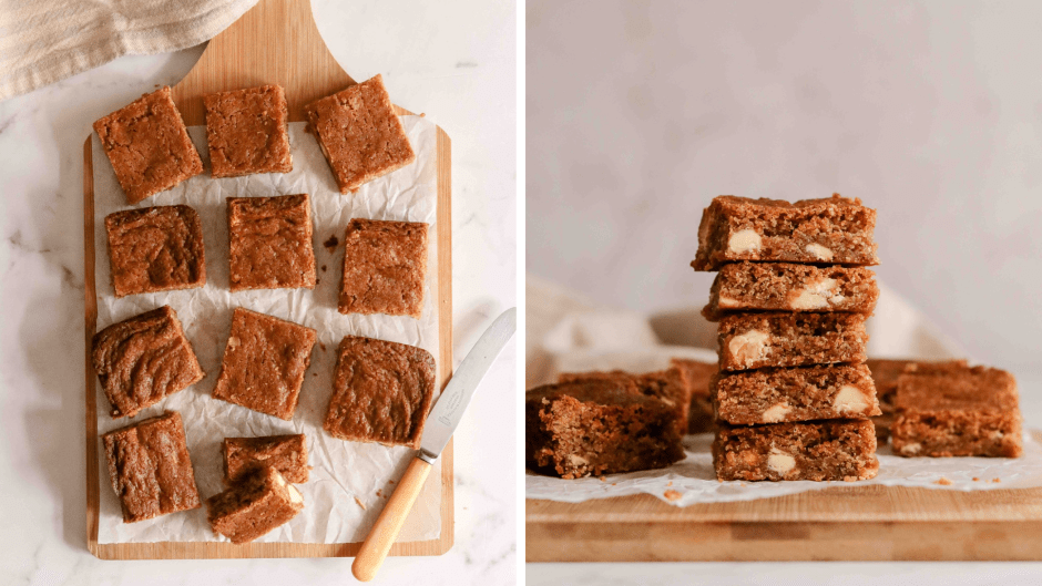 Easy white chocolate blondies recipe