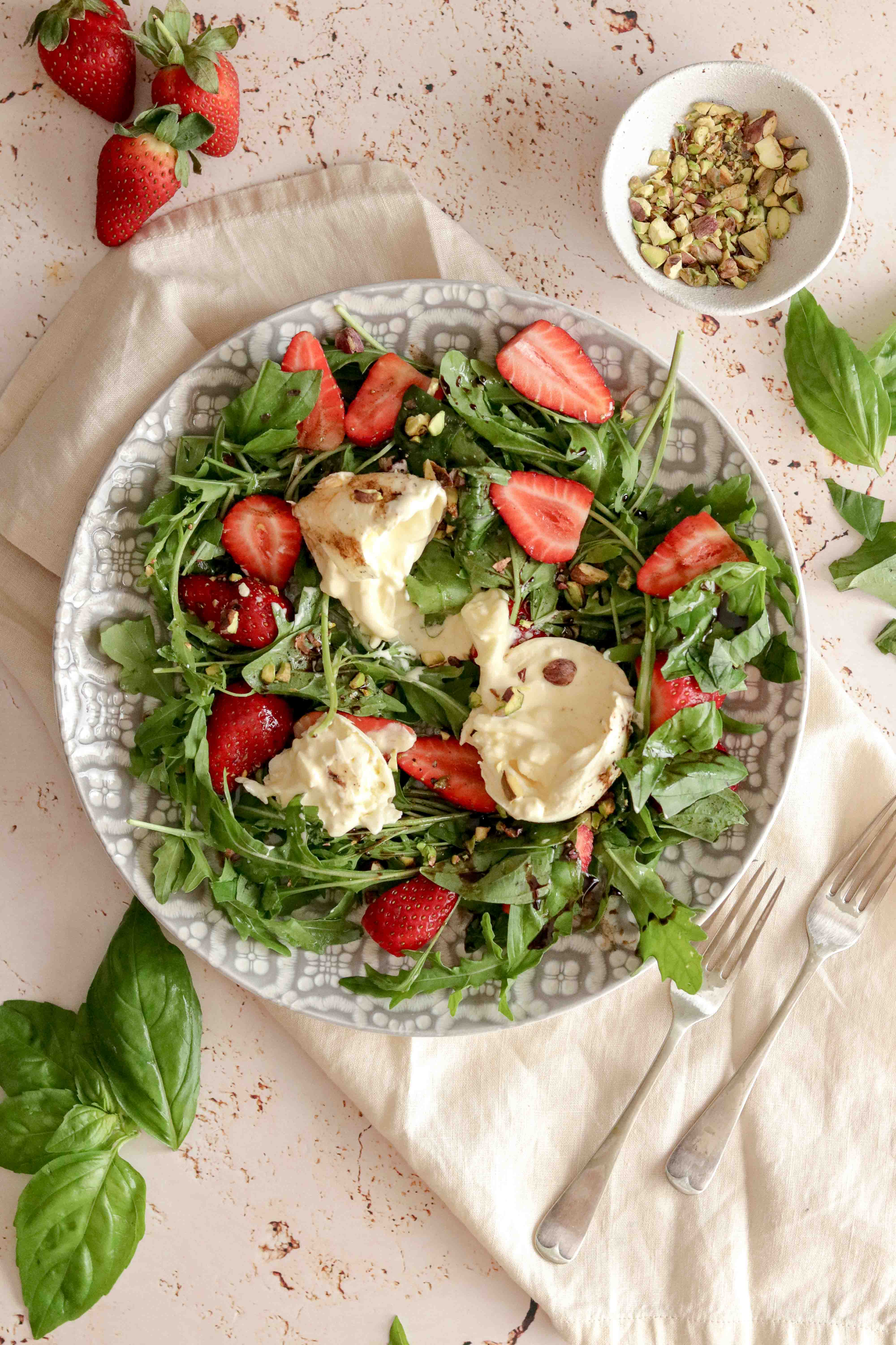 Valentines burrata salad