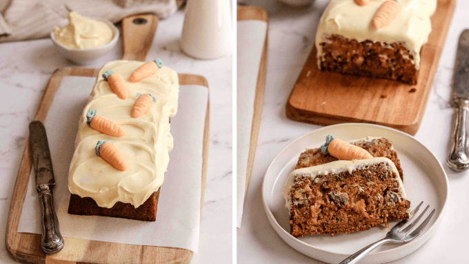 Carrot and pineapple loaf cake recipe